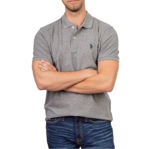 Gray Ralph Lauren polo shirt